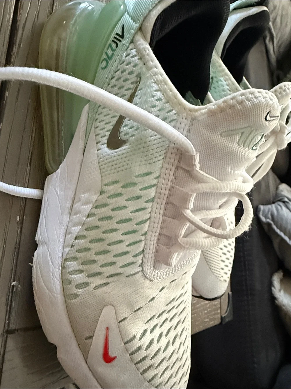 Nike Kids White & Teal Athletic Sneakers